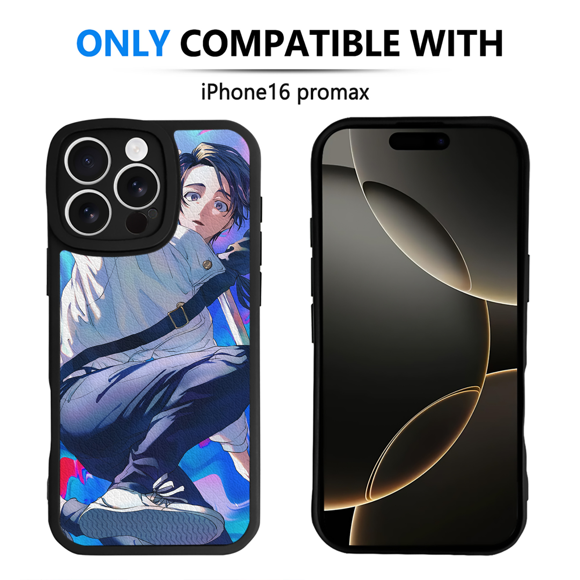 （画像用） 呪術廻戦 Jujutsu Kaisen 【iPhone 16シリーズ対応】シリコンスマホケース（レザー調） 材質：シリコン